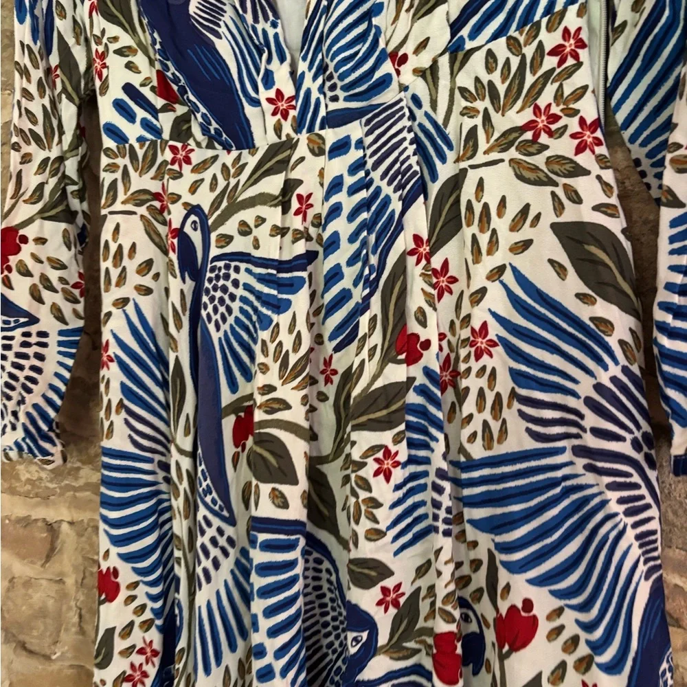 FARM Rio Blue and White Long Sleeve Dress - Picture 2 of 5